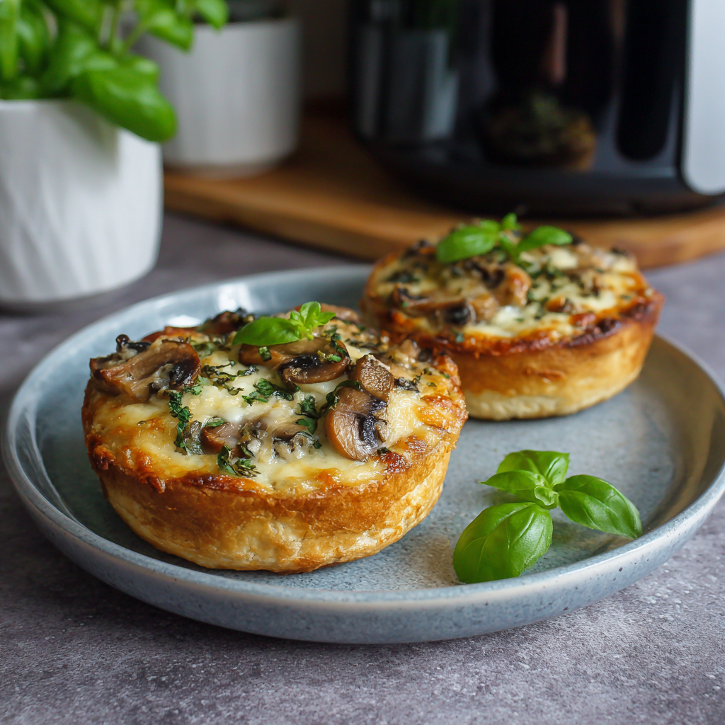 italiaanse champignon kaas schotel uit de airfryer