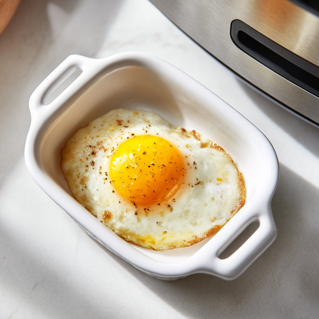 Gebakken ei uit de Airfryer