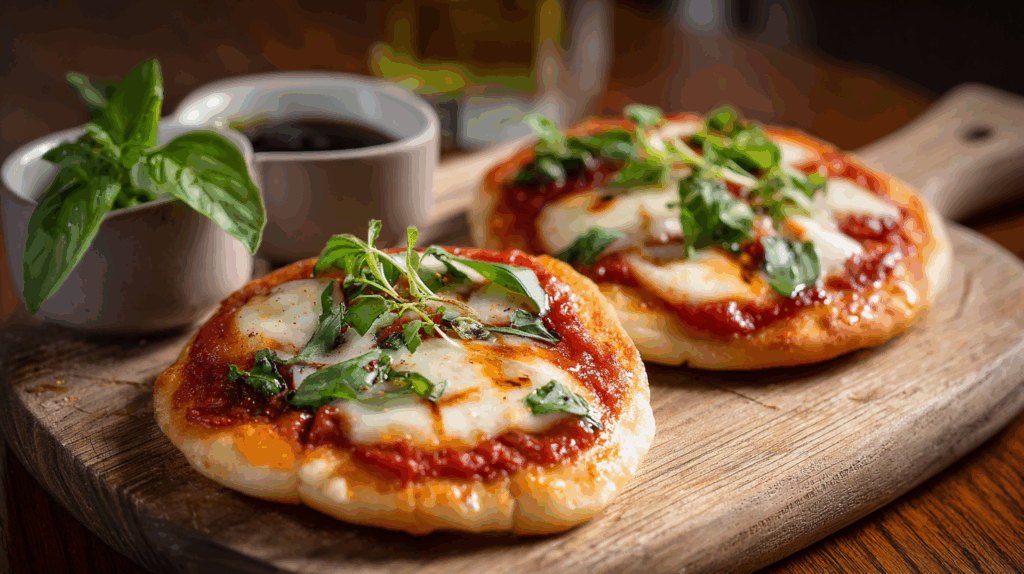 Mini pizza’s op pitabrood